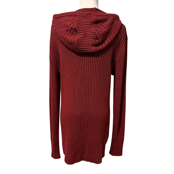 Eddie Bauer Red Quarter Zip Hooded Sweater | Women’s L / Large | Cozy Hoodie - Picture 3 of 6